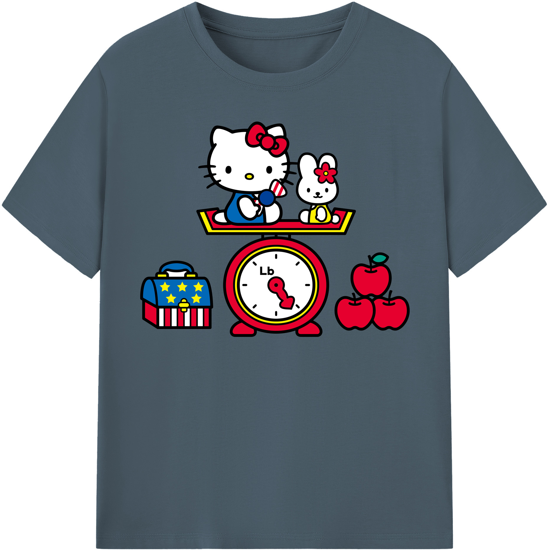 （画像用） Hello Kitty ハローキティ 綿100％半袖Tシャツ（フロントプリント）